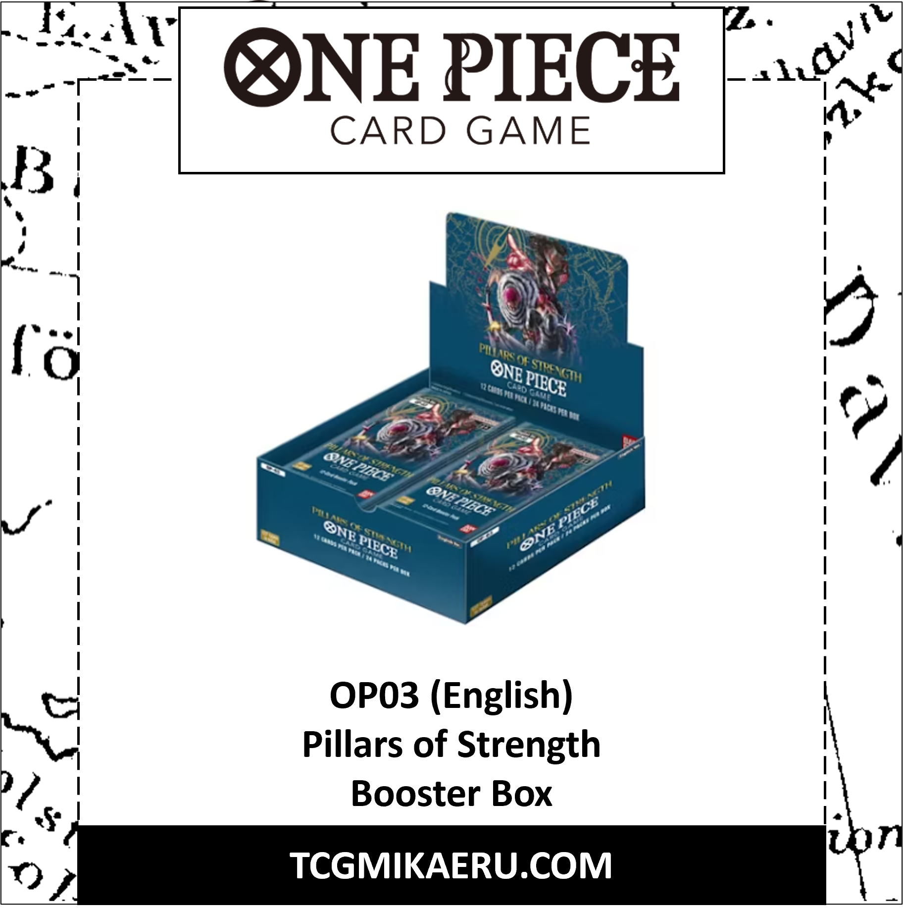 Pillars Of Strength Booster Pack One Piece TCG Booster Pack - OP03 Pillars Of Strength (English, 12 Cards) One Piece Booster Pack Cards Pillars Of Strength Booster Pack One Piece TCG Booster Pack - OP03 Pillars Of Strength (English, 12 Cards) One Piece Booster Pack Cards