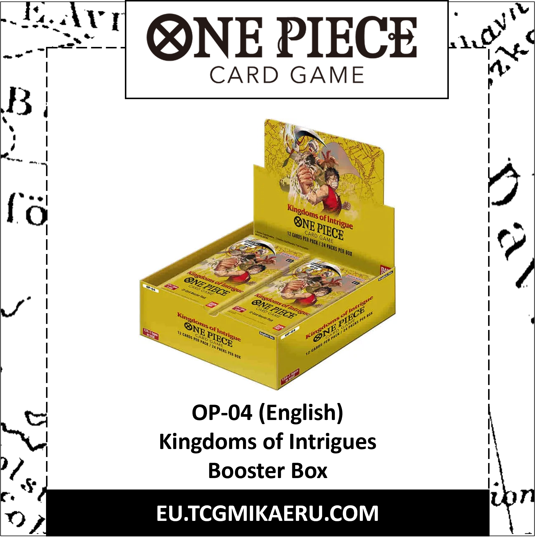 One Piece TCG: Kingdoms Of Intrigue Booster Box (OP-04) - Factory Sealed - 24 Packs One Piece Op 4 One Piece TCG: Kingdoms Of Intrigue Booster Box (OP-04) - Factory Sealed - 24 Packs One Piece Op 4